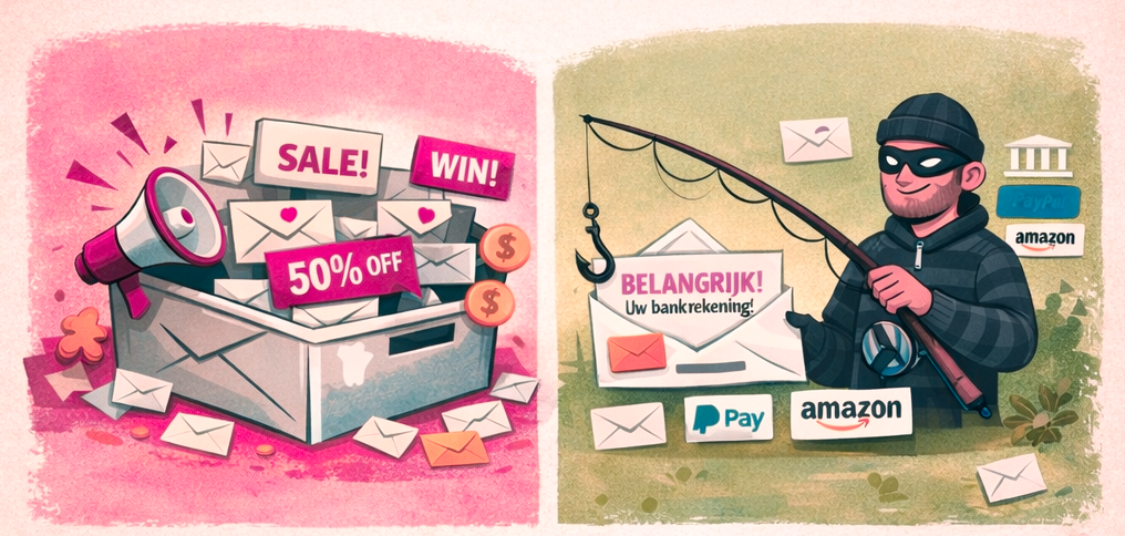 Let op spam en phishing mail